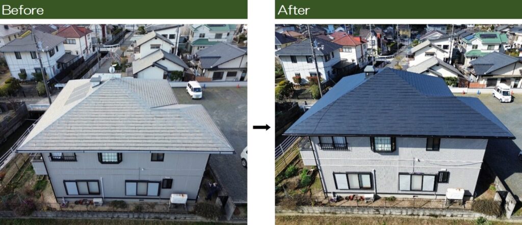岡山リフォームBlog 屋根施工事例No3 東面