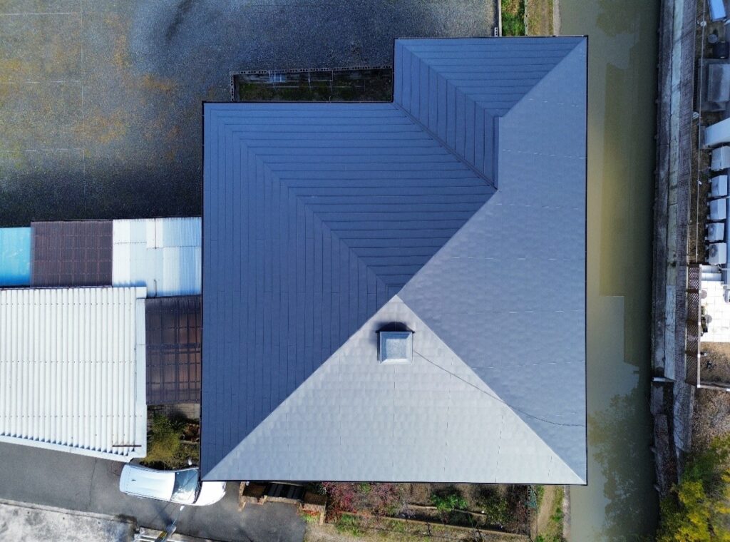 岡山リフォームBlog 屋根施工事例No3 施工後(横暖ルーフαS)