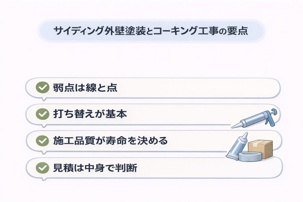 コーキング工事の要点