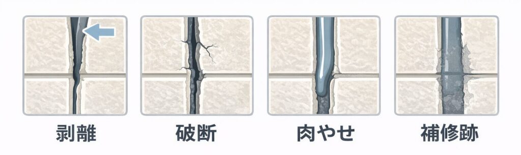 コーキング劣化の種類