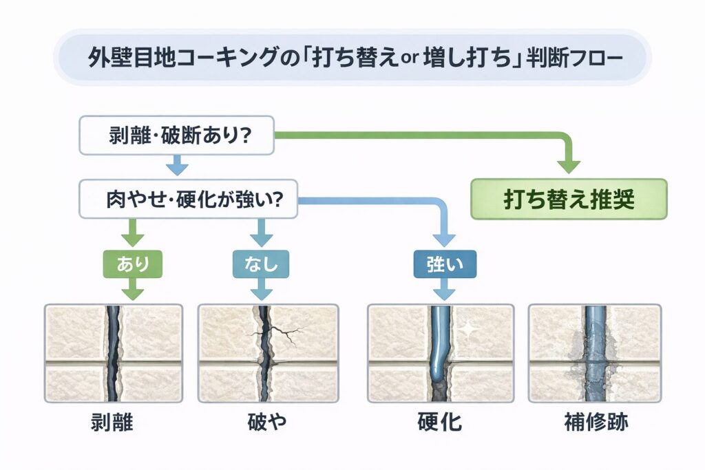 コーキング　判断フロー